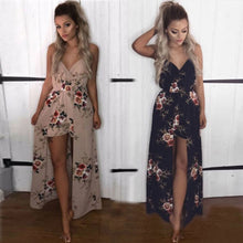 Load image into Gallery viewer, Sleeveless V-neck Dresses Sundress Vestidos

