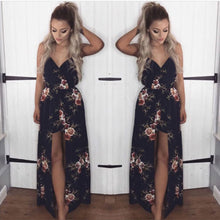 Load image into Gallery viewer, Sleeveless V-neck Dresses Sundress Vestidos
