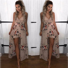 Load image into Gallery viewer, Sleeveless V-neck Dresses Sundress Vestidos
